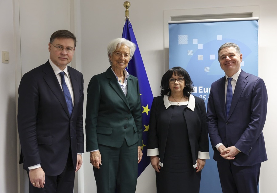 Minister Petkova Discusses Bulgaria’s Forthcoming Euro Area Membership with Paschal Donahoe, Christine Lagarde and Valdis Dombrovskis in Brussels